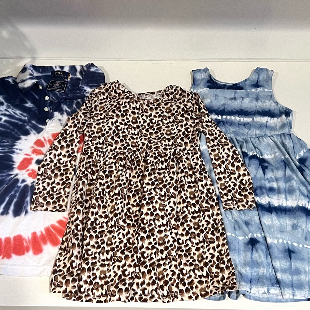 Toddler Girl Dress Bundle 4T Polo Ralph Lauren Old Navy 3 Piece Lot